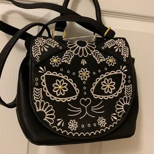 Loungefly Sugar Skull Cat Crossbody Purse